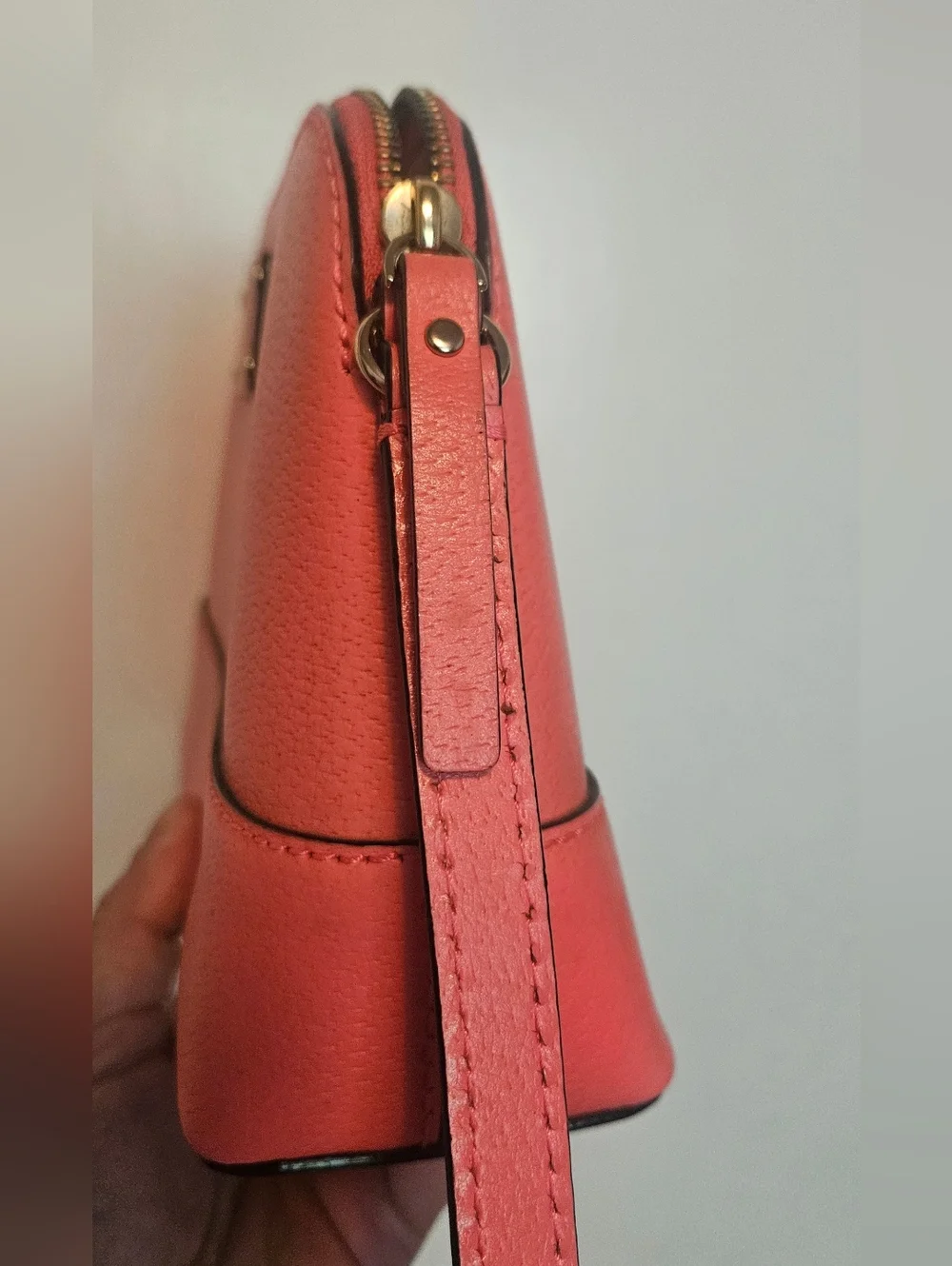 kate spade Coral Pink Pebbled Leather Crossbody Bag - Picture 4 of 6